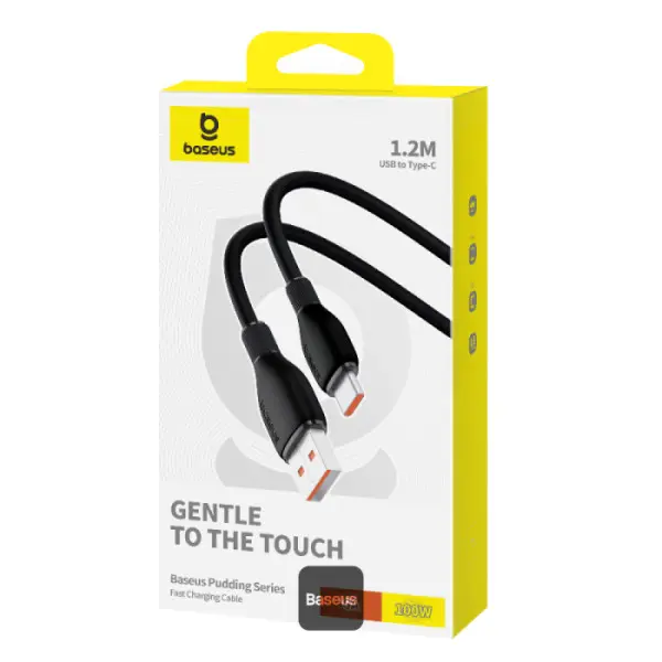BASEUS GENTLE TO THE TOUGH USB TO TYPE-C 1.2M 100W | BLACK